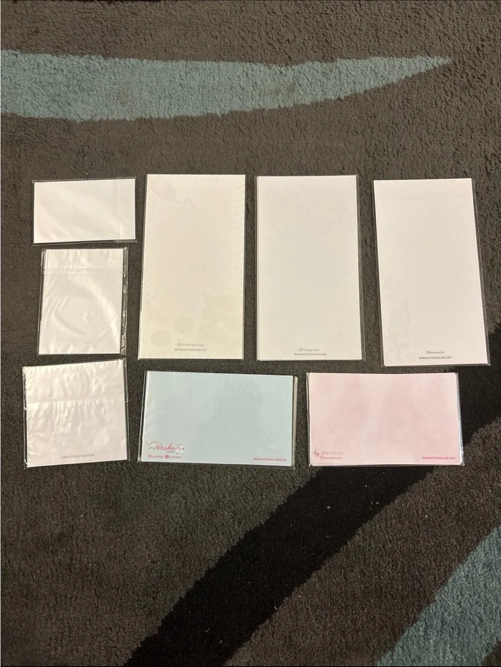 Stickii 8 sets of note paper notepads index cards